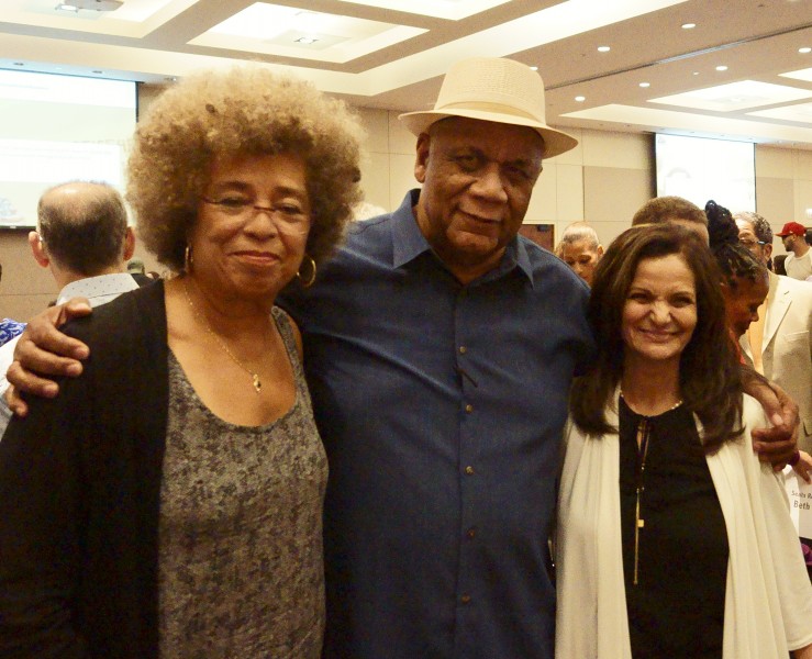 Legendary Angela Davis, Frank Chapman of CAARPR, and Rasmea at support event keynoted by Davis